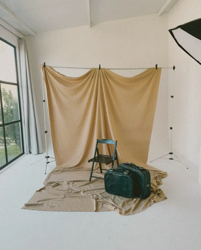Studio work, shown at the level of the floor